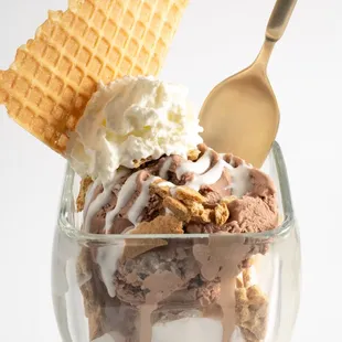 an ice cream sundae