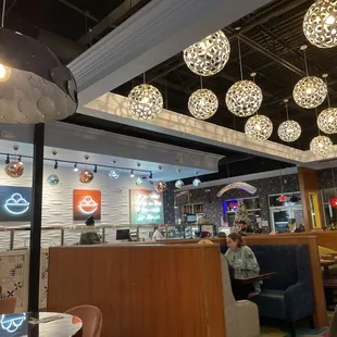 people eating at a restaurant