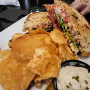 Smoked Turkey Club (the bread is phenomenal)