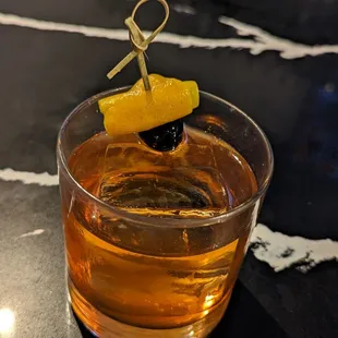 Basil Hayden's smoked old fashioned
