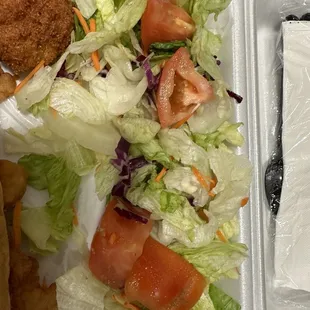 You&apos;ve all seen popcorn shrimp. I only photographed the garden salad.