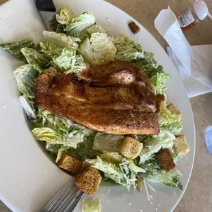 Grilled Salmon Caesar Salad