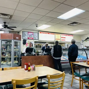 customers at the counter