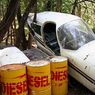 One of our downed aircraft, on our Cambodia playing field