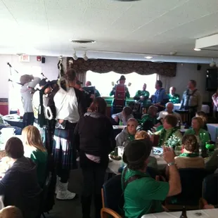 Watching the bag pipers again