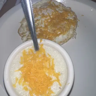 Grits and eggs