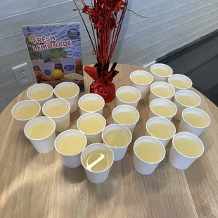 Free lemonade for their grand opening
