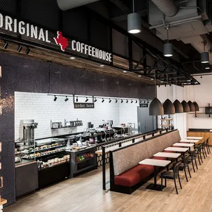 Order coffee made to order, breakfast sandwiches, scones, strata, lunch items and lovely sweet treats!