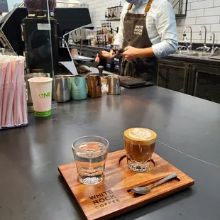 Expertly prepared espresso.