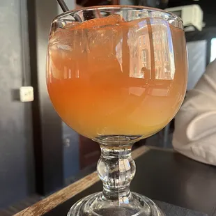 a glass of orange juice