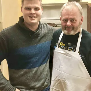 Adam and head cook, Mike.