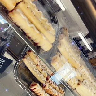 a display of pastries