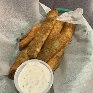 Fried Pickles with Ranch