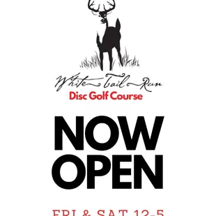 Our 18-hole disc golf course is now open. Stop by the Tasting Room to pay the $5 greens fee before playing your round.