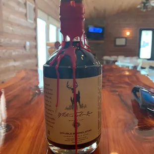 Double Barrel Stag. 750 ml. Dry Oak Chambourcin.