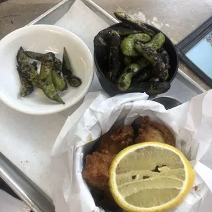 Edamame, chicken