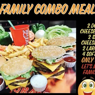 Family is first!!.....Family combo meal for limited time.