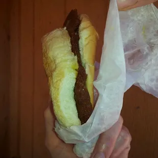 Thin I ordered 16 slug burgers and every one of them was like this