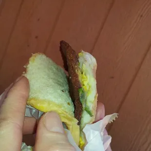 Look how pathetically thin this is that's the sadest slug burger