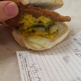 Local delicacy- slugbuger. Had to try one before I compEAT in the world slugburger eating  championship this afternoon