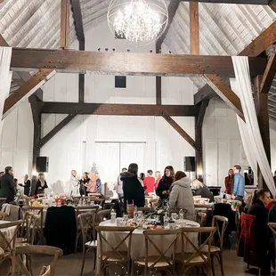Event space in barn. Seats about 200.