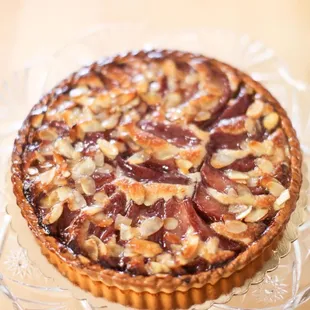 a close up of a tart