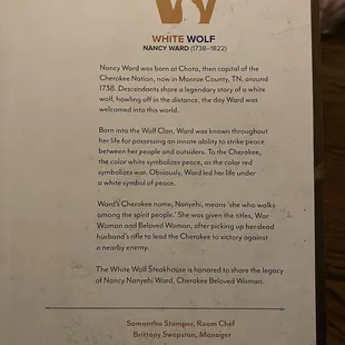 History of the restaurants namesake.