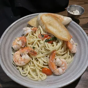 Shrimp scampi.