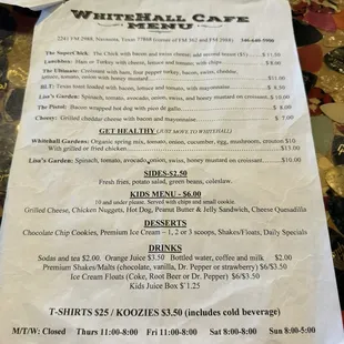 Page 2 of Menu 3.10.24