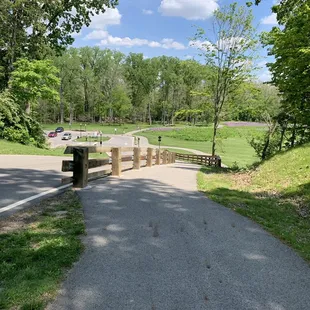 View down toward the lower level