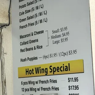 New menu updated 4/2024