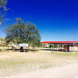 A big cemented pavilion at the Tent Park.