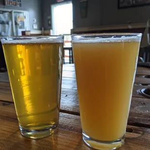 Castle&apos;s Junkyard Pale for $6 &amp; Wheezin&apos; the Juice Hazy IPA for $7.