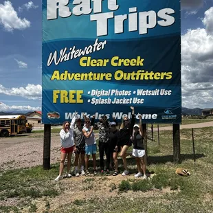 Sign and our guide, Danny!!