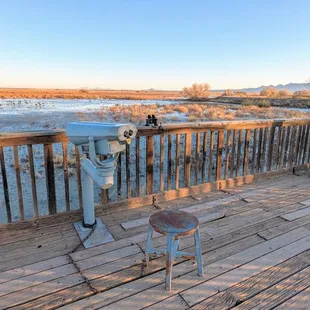 Free scopes with metal chairs, West Platform. Saw deer from here too