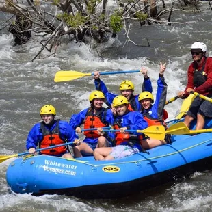 Rafting down the river