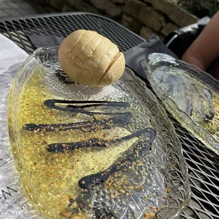 Bread and olive oil... so delicious!