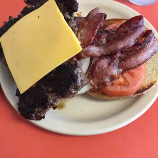 Bacon cheese burger deluxe. Legit!