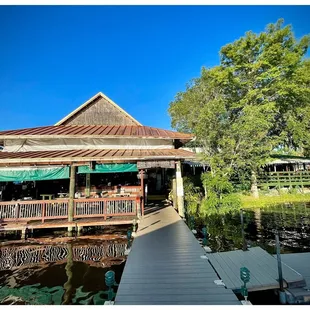 Outside the restaurant