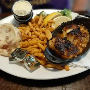 Cod and Clams with mashed potatoes