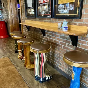 Entry with cute stools.