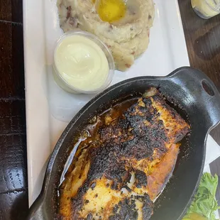 Fish Dinner, blackened