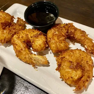 Appetizer - Coconut Shrimp with Raspberry purée sauce