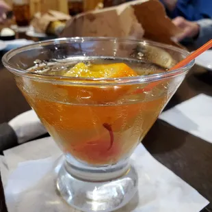 a glass of orange juice