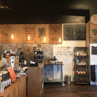 Coffee bar and cashiers