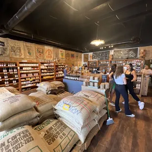 two people in a coffee shop