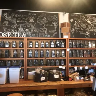 Loose tea wall