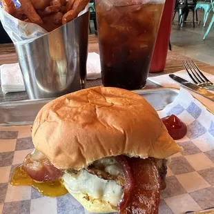 Bacon, Egg and Cheese Burger so good