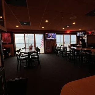 Looking out across lace from one of the booths