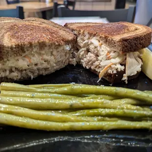 Delicious turkey reuben!